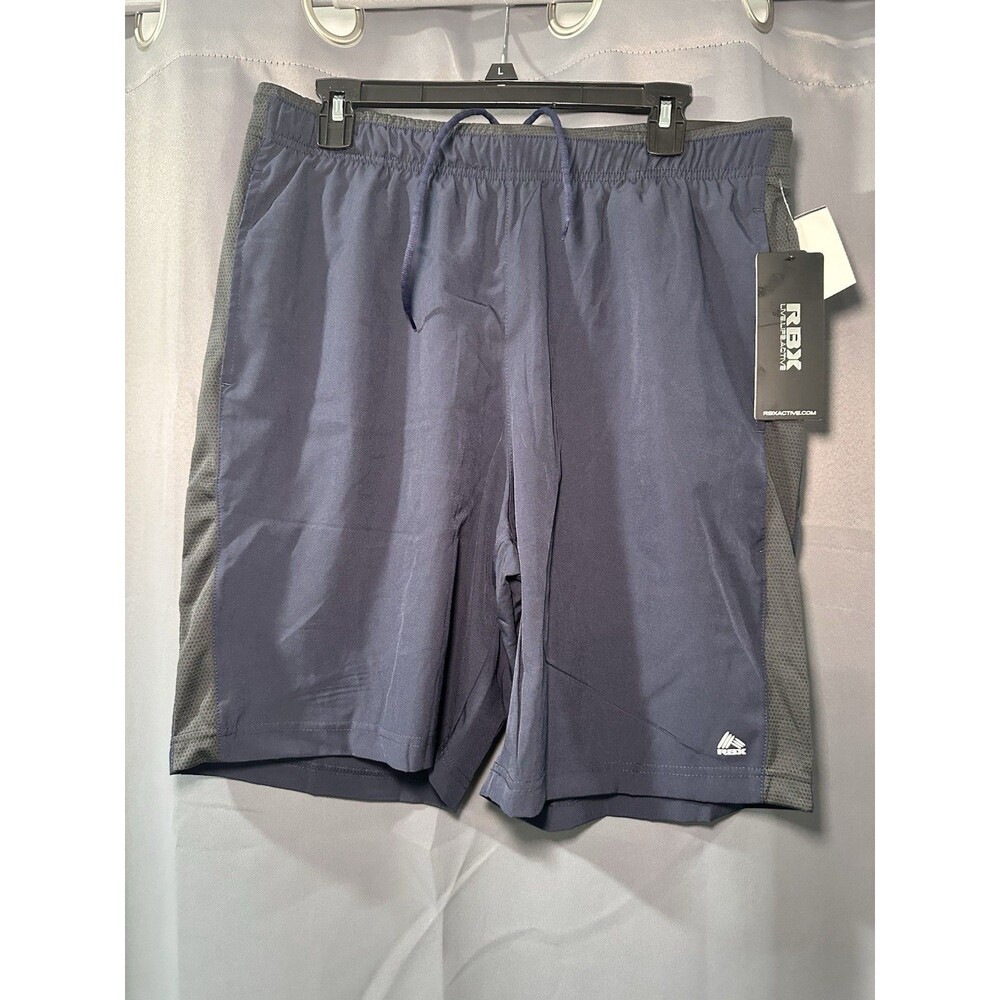 RBX Performance Mens Athletic Shorts Sz Large Blue New